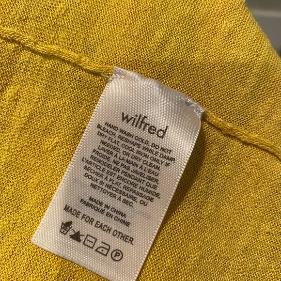 Aritzia Wilfred flaubert cardigan linen iced mango - Picture 3 of 4